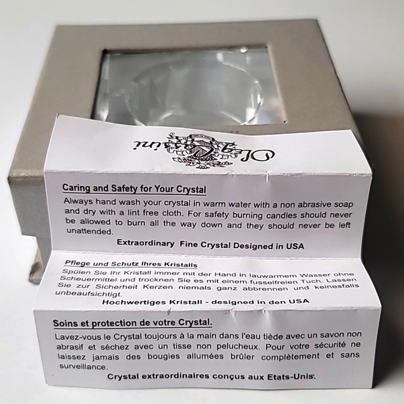 NIB SIGNED OLEG CASSINI CRYSTAL MULTI FACETED SEDONA VOTIVE CANDLE HOLDE - Picture 7 of 11